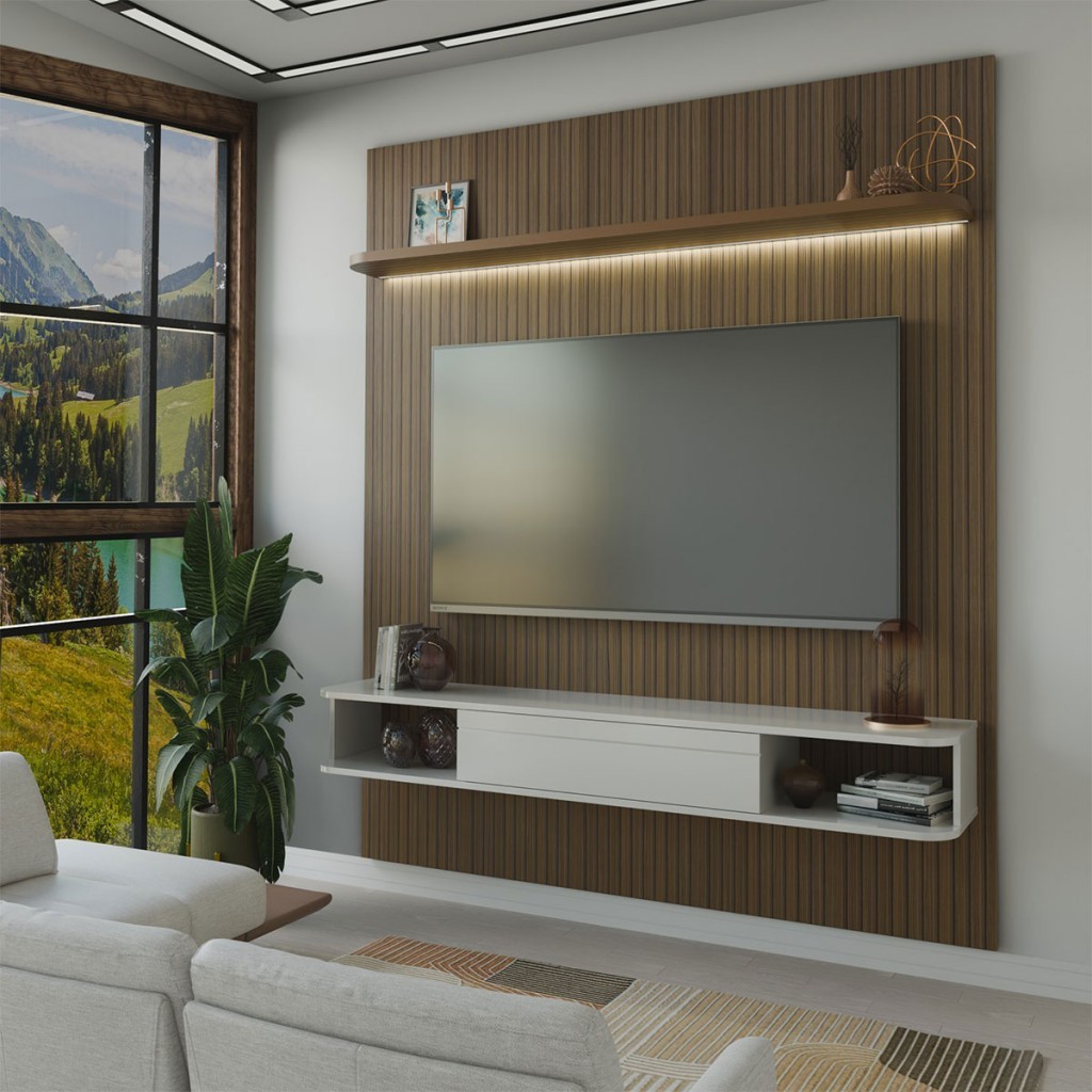 Painel para TV Até 75 Polegadas Colombo 1 Porta com Led