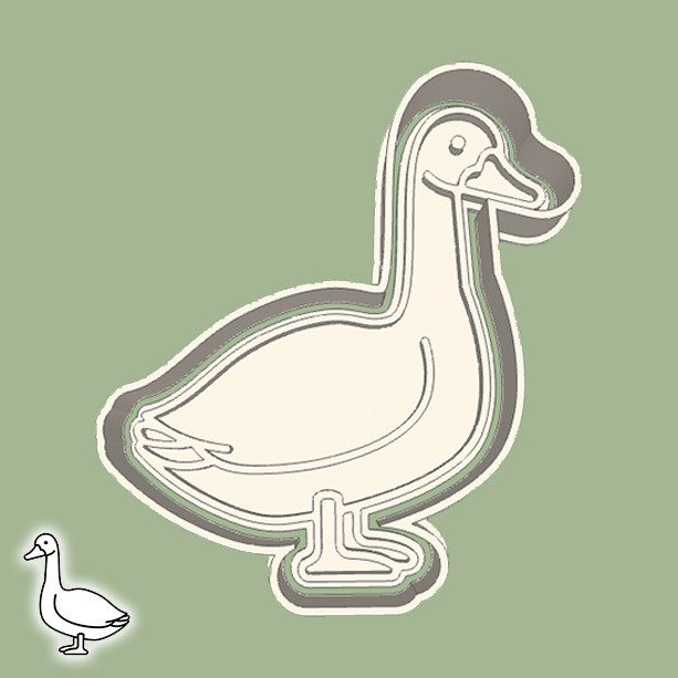 Cortador de Biscoito DE ANIMAIS - GANSO / PATO em Oferta na Shopee