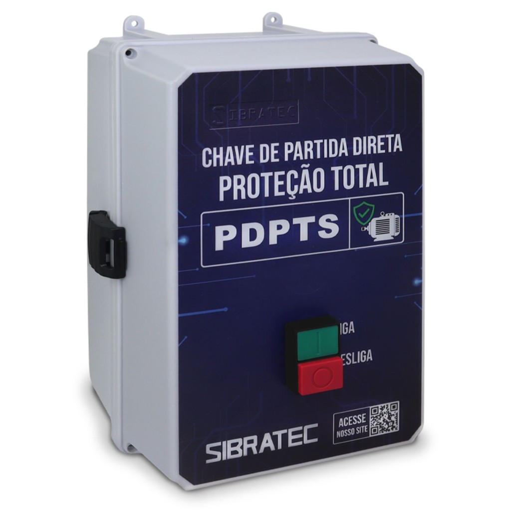 Chave Partida Direta 10CV Trifásica 380V Proteção Total Relé Térmico Falta de Fase e Disjuntor