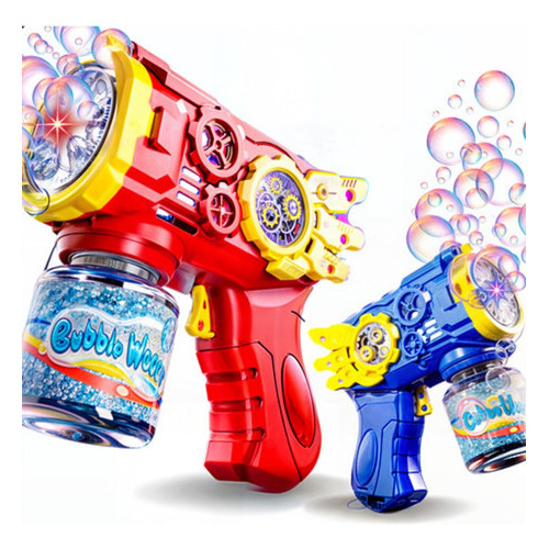 Brinquedo Maquina Bolha Sabão Pistola Automática Luzes