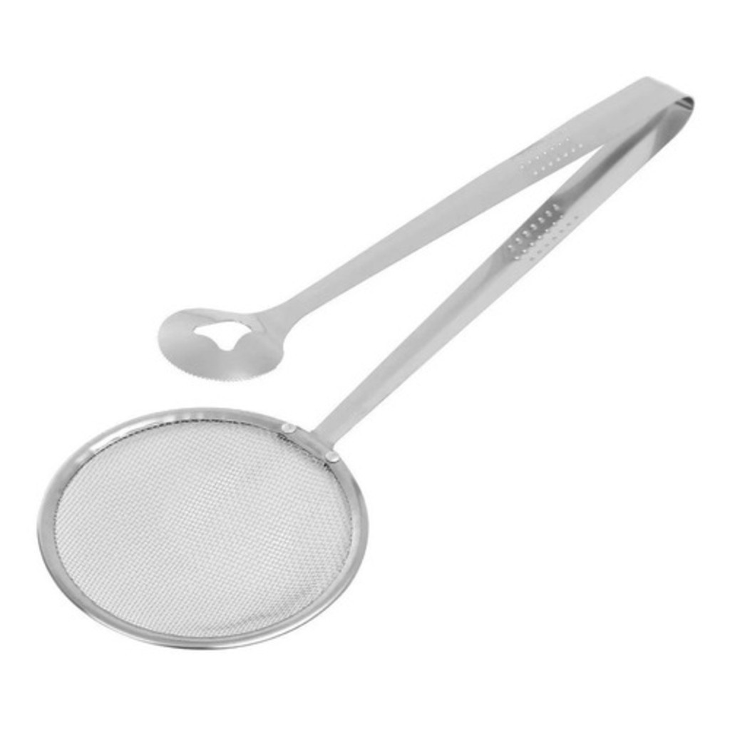 Fritura Escumadeira De Em Inox Pegador Escorredor Para Óleo
