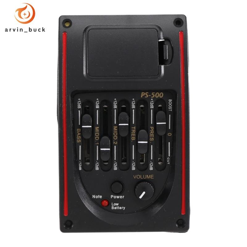 Controles De Tom De 5 Bandas EQ Equalizador Sintonizador PS-500 5-Band Guitarra Acústica Pré-Amplificador Captador