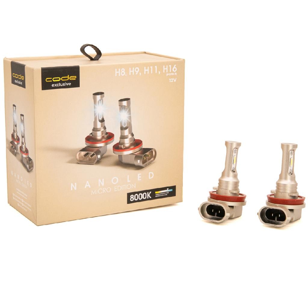 Kit Lampada Nano Led Micro Edition 12v 3000LM 8000k Encaixe H8 H9 H11 H16 PGJ19-3 - Spare Parts and Accessories for Vehicles