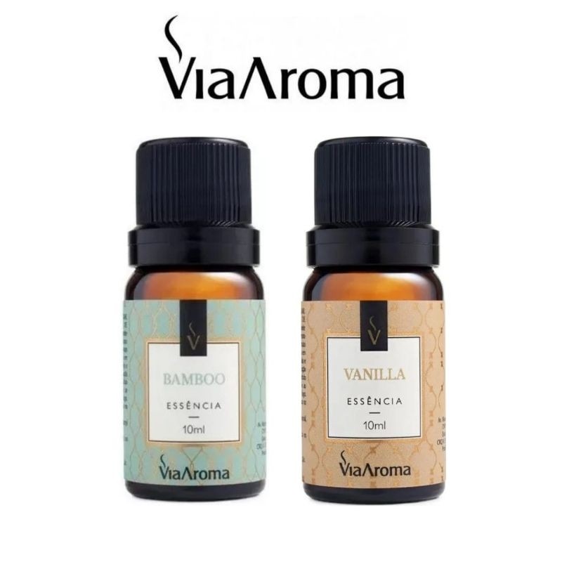Kit 02 Essências Para Aromatizador  Difusor Elétrico de Ambiente - Via Aroma 10ml a escolher