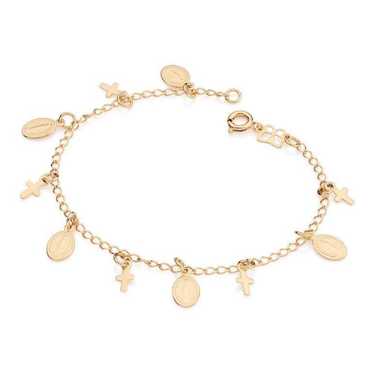 Pulseira Cruz E Medalha Milagrosa 18cm Rommanel 551365 em Oferta na Shopee