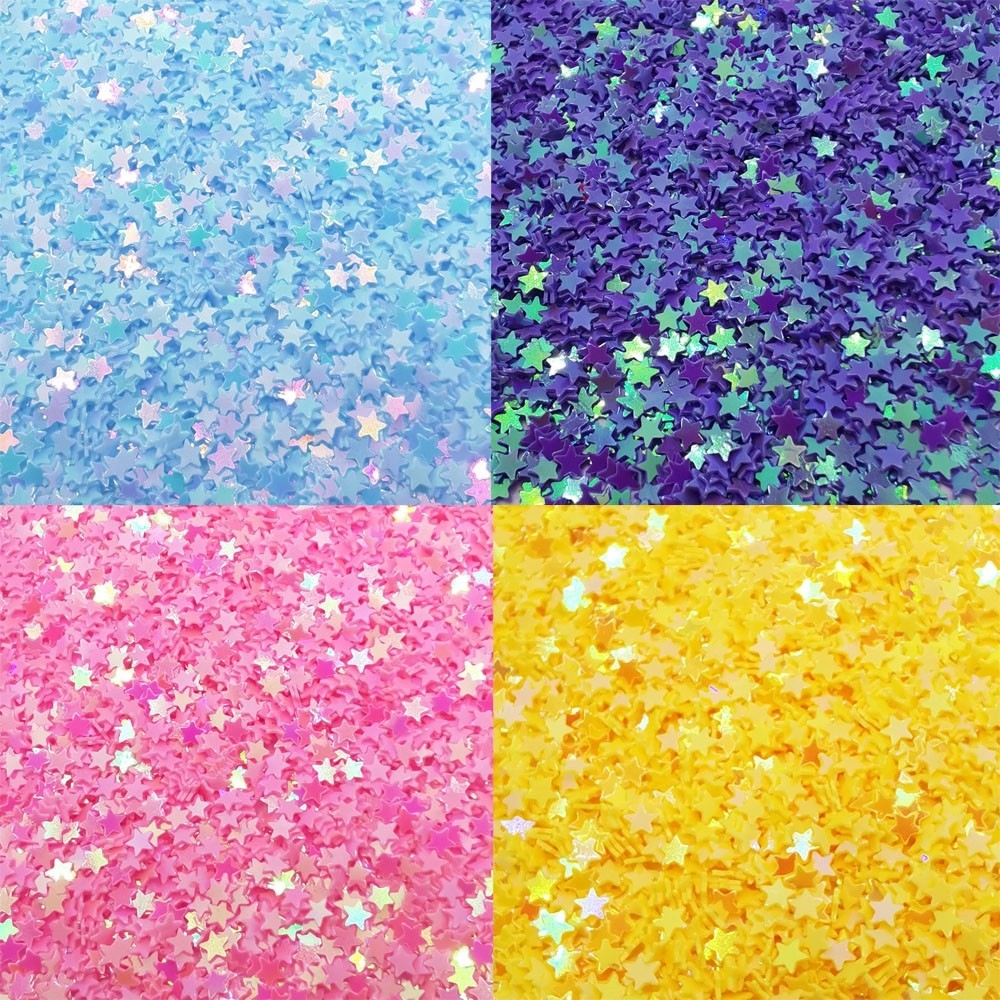 Aplique Metalizado 100 Gramas Estrela Mini Confete Ro.150517