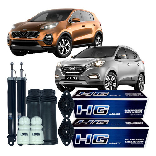 Kit Amortecedor Traseiro Batente Coifa Ix35 Sportage