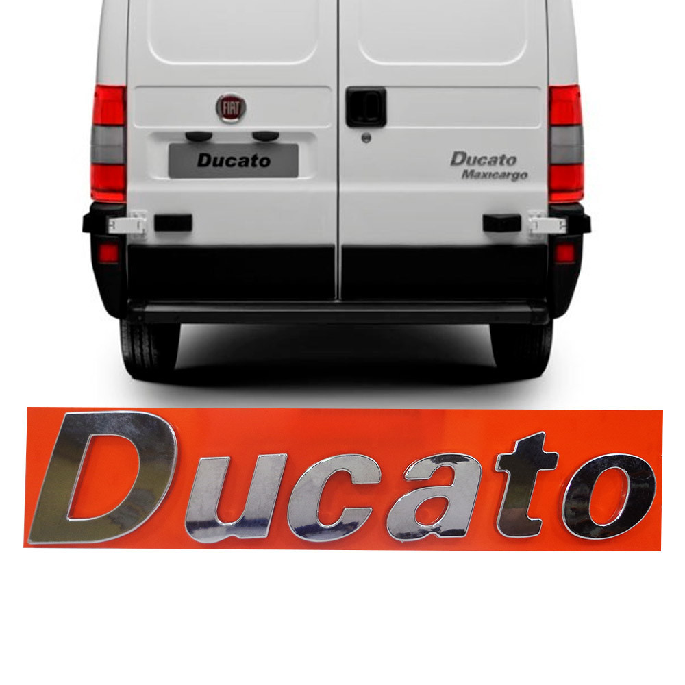 Emblema Ducato da Tampa do Baú Ducato 2007 a 2017 Cromado