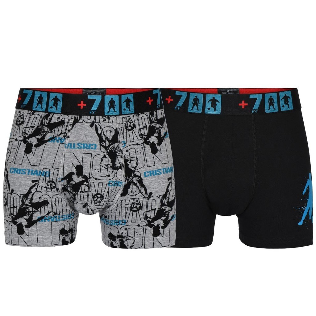 Kit Cueca Boxer Infantil CR7 Cotton Stretch com 2 Peças em Oferta na Shopee