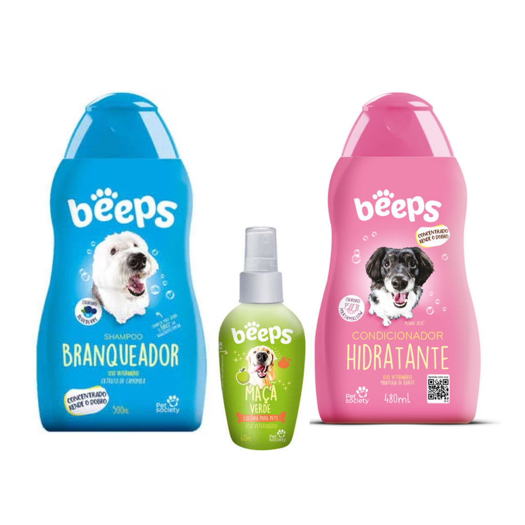 SH Beepss + Condicionador Hidratante + Colônia Maça Verde em Oferta na Shopee