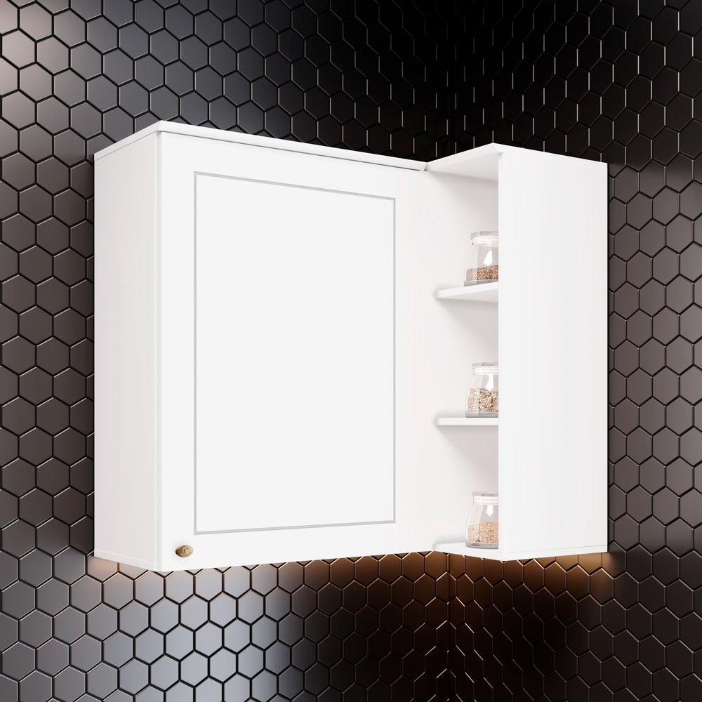 Armário Aéreo de Canto Reto com 1 Porta Americana em Oferta na Shopee