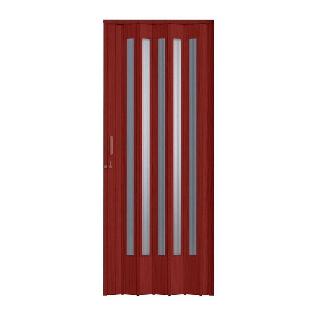 Porta Sanfonada de PVC Translucida 210cm x 96cm Plastporta BCF Mogno com Translucido em Oferta na Shopee
