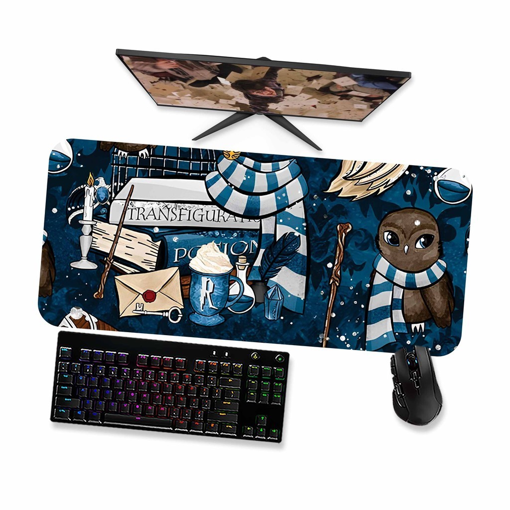Mouse Pad Gamer Grande - Harry Potter Corvinal Ravenclaw 2 - 90x40, 80x40, 60x40, 70x30 e 45x40