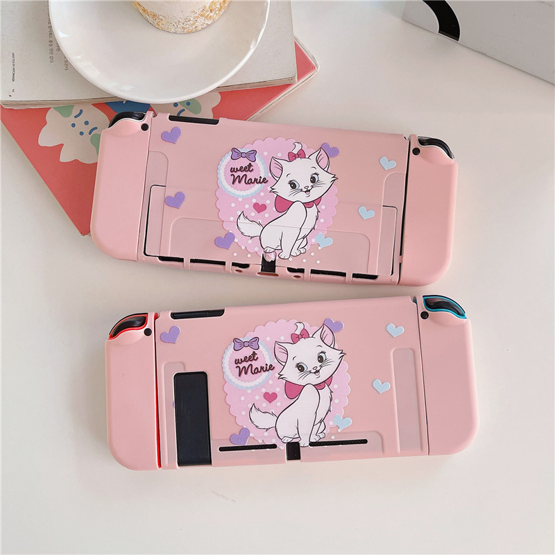 Mary Cat Bonito Desenho Animado Silicone TPU Nintendo Switch E Caixa Protetora OLED