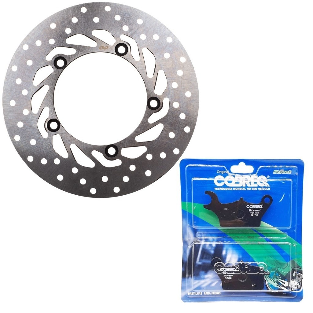 Disco de Freio Dianteiro Factor 150 2016-2025 / Fazer 150 + Pastilhas Cobreq em Oferta na Shopee