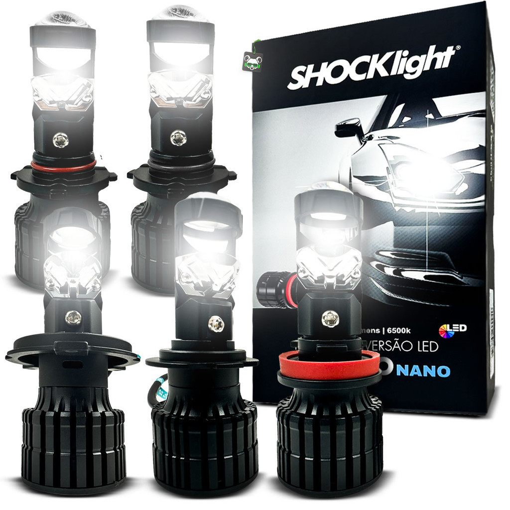 Kit Lâmpada Conversão Led Nano Projetor Elíptico 5000l 6500k em Oferta na Shopee