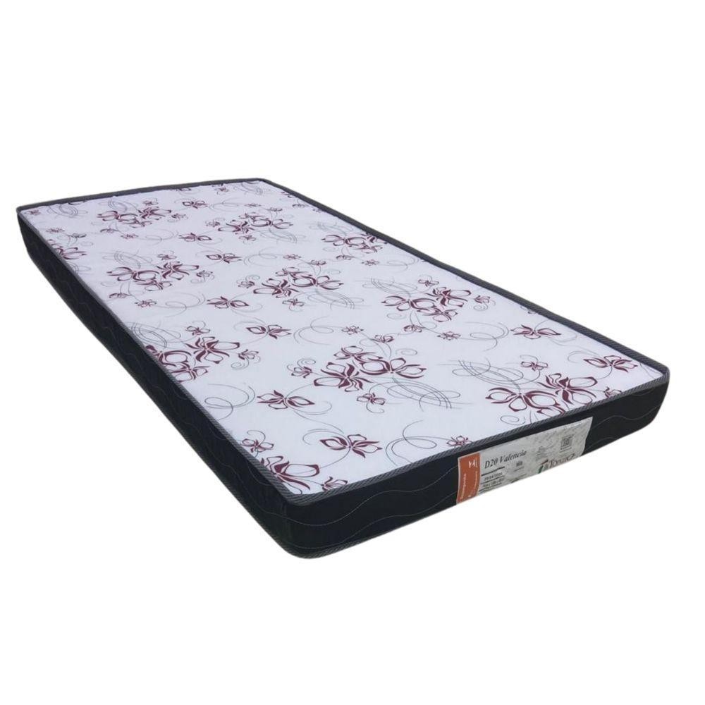 Colchão Solteiro D20 Preto Valencia Topázio Colchões