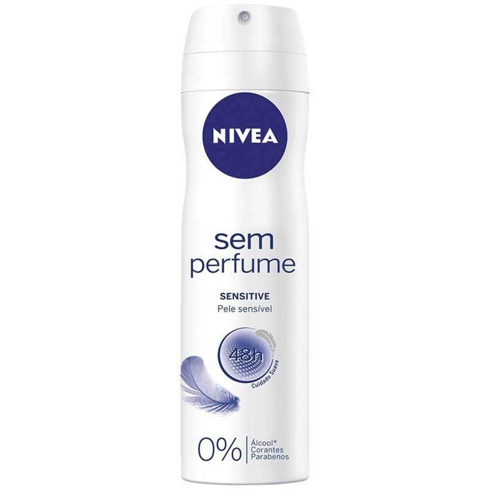 Desodorante Aerosol Nivea Sem Perfume Sensitive 150ml em Oferta na Shopee