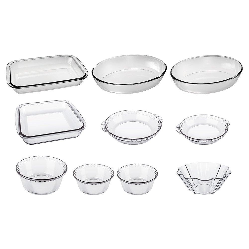 Conjunto de Assadeiras e Formas Marinex 10 Peças - Home & Living