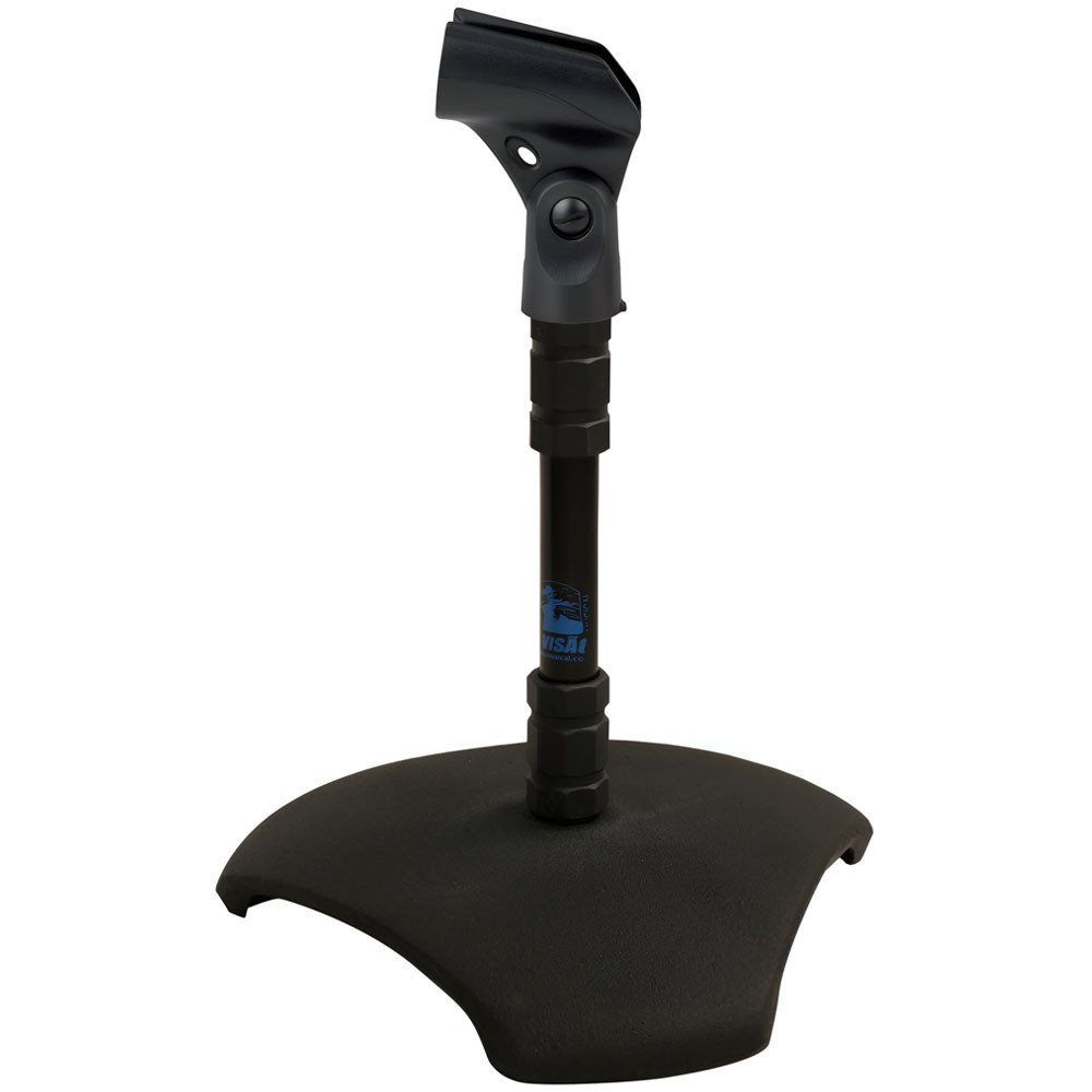 Pedestal Mesa Fixo Base + Suporte Cachimbo Microfone Rosca De Metal