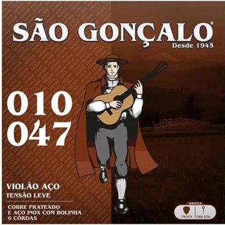 ENCORDOAMENTO SAO GONCALO VIOLÃO AÇO PRATA C/BOLINHA .010 em Oferta na Shopee