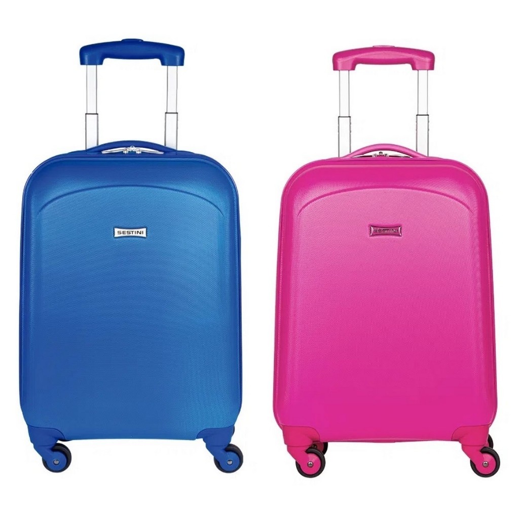 Mala De Viagem 10kg Bordo Infantil Menina De Rodinha Cadeado 55x35x25 ABS Rígida Sestini