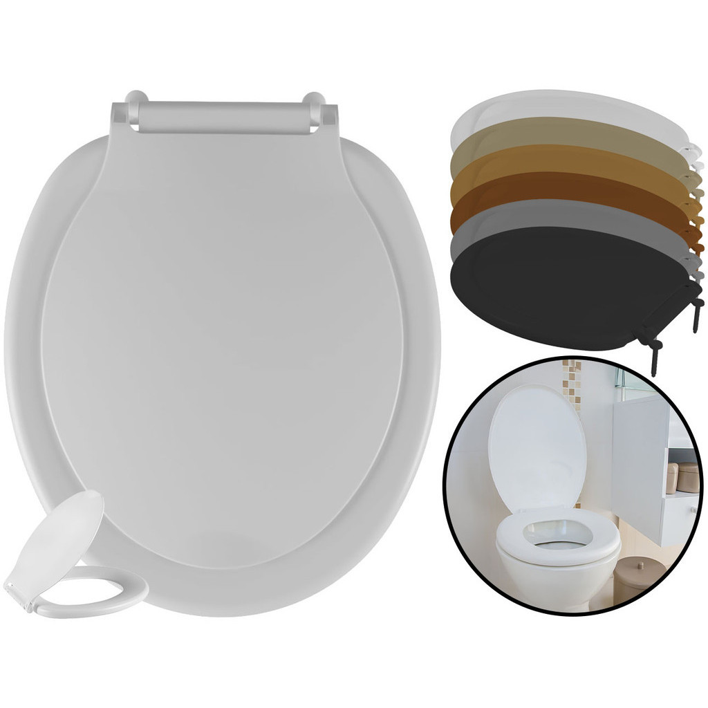 Tampa Para Privada Assento Sanitário Oval Misto Anatômico Convencional Com Arco De Plástico Astra em Oferta na Shopee