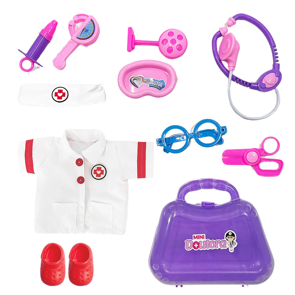 Roupa de Boneca Kit Mini Médica sola 6cm para Baby Alive e Little Mommy