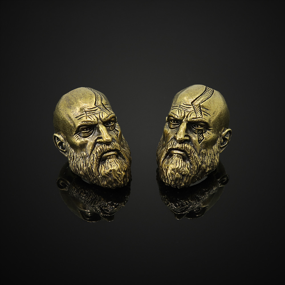 CNEDC Barba Longa Spartan Warrior Brass Beads De Latão De Paracord Pingentes De Cordão De Tecido Pulseira Encanta Acessório De Jóias