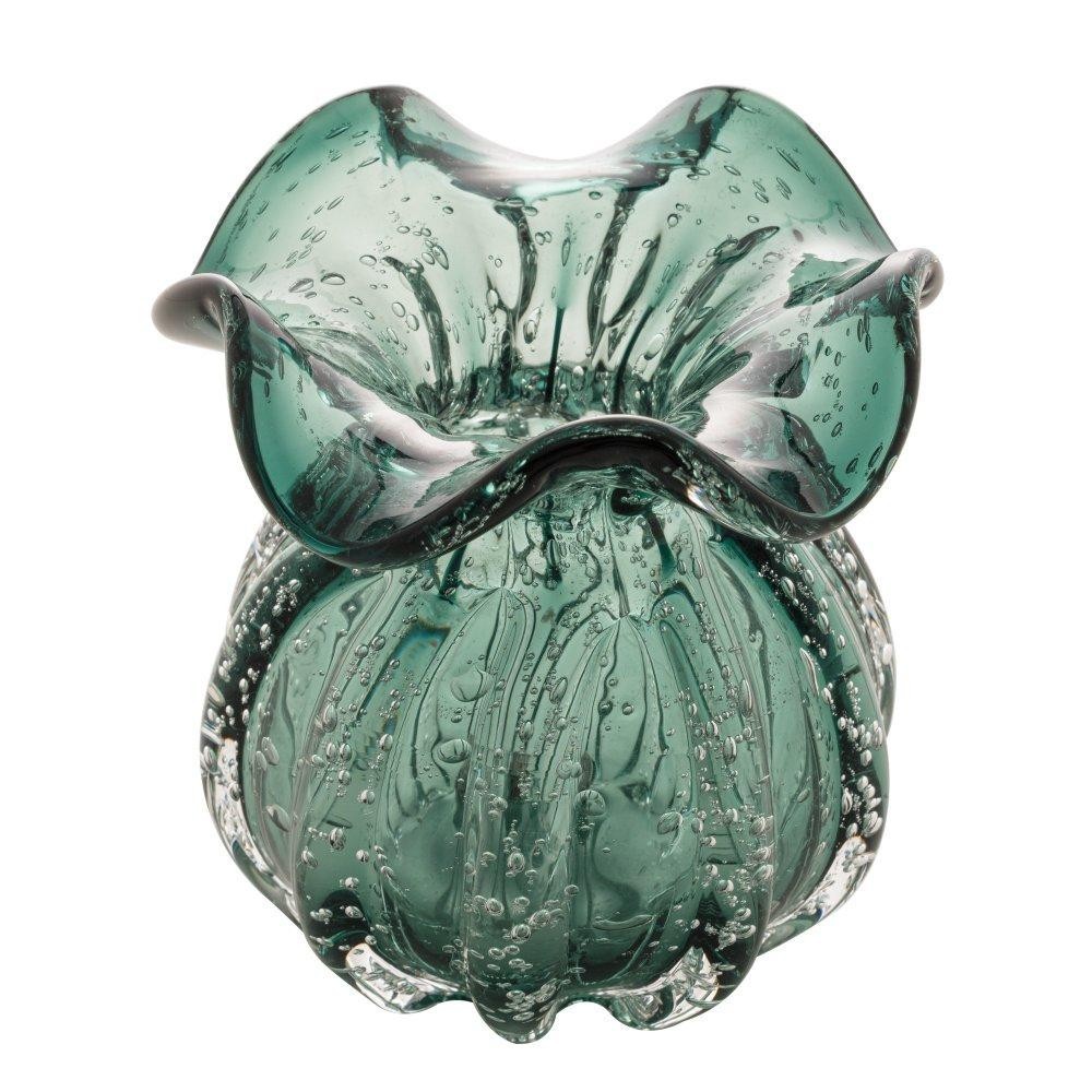 Vaso Wolff Italy de Vidro Verde Esmeralda - Home & Living