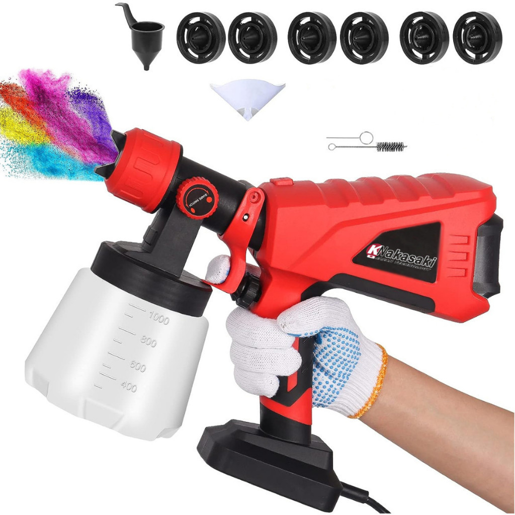 Pistola Para Pintura Elétrica Pulverizador Pulveirizadora de Tinta 800w Profissional Bico de Metal