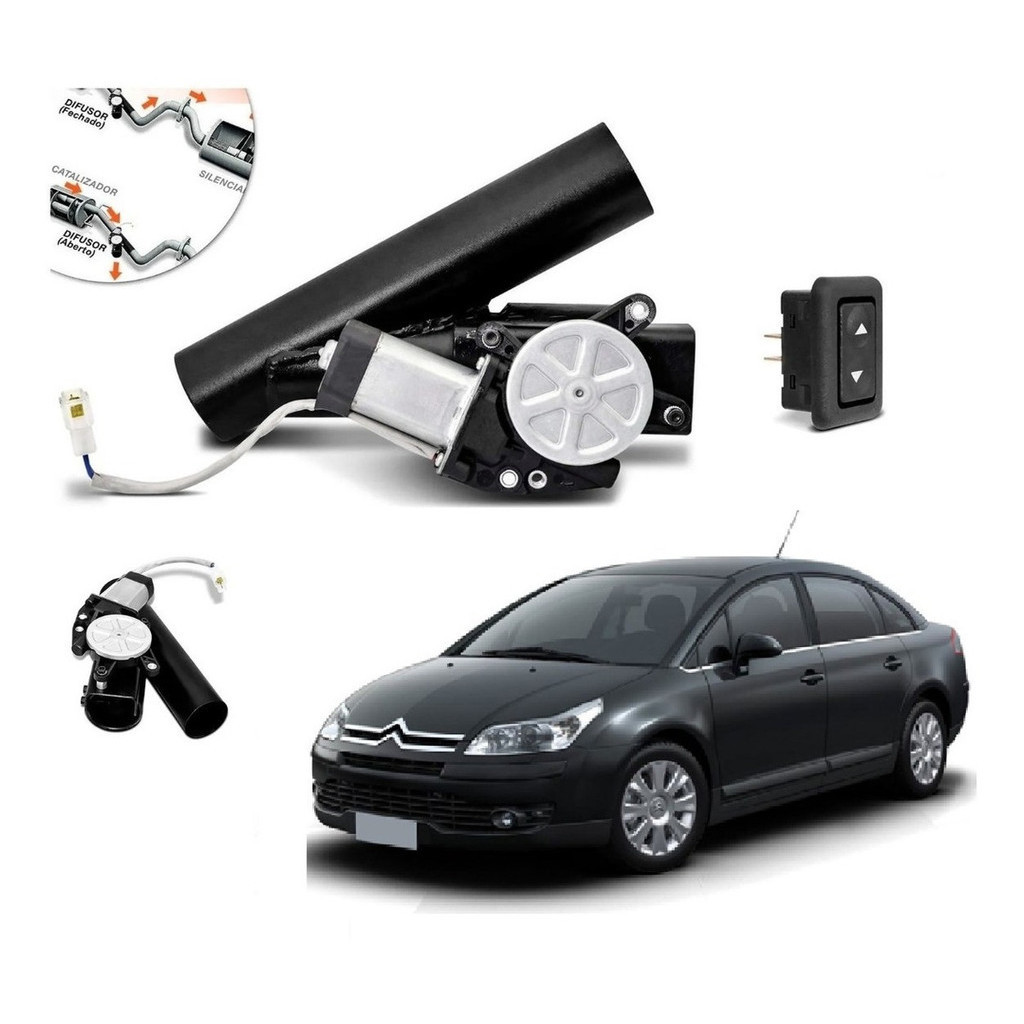 Difusor Escapamento Citroen C4 Pallas Ronco Esportivo Botão