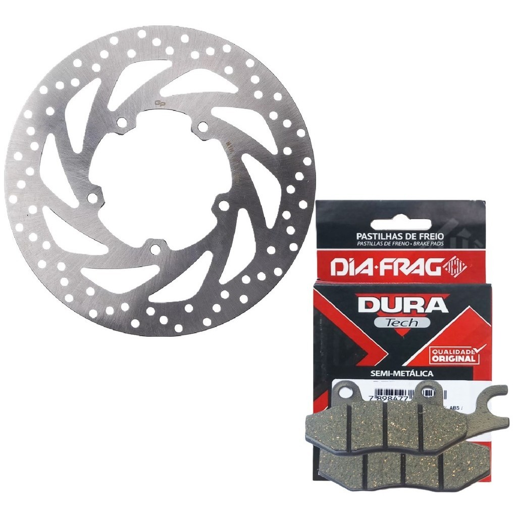 Disco de Freio Dianteiro Fazer 250 2005-2015 + Pastilhas Diafrag em Oferta na Shopee