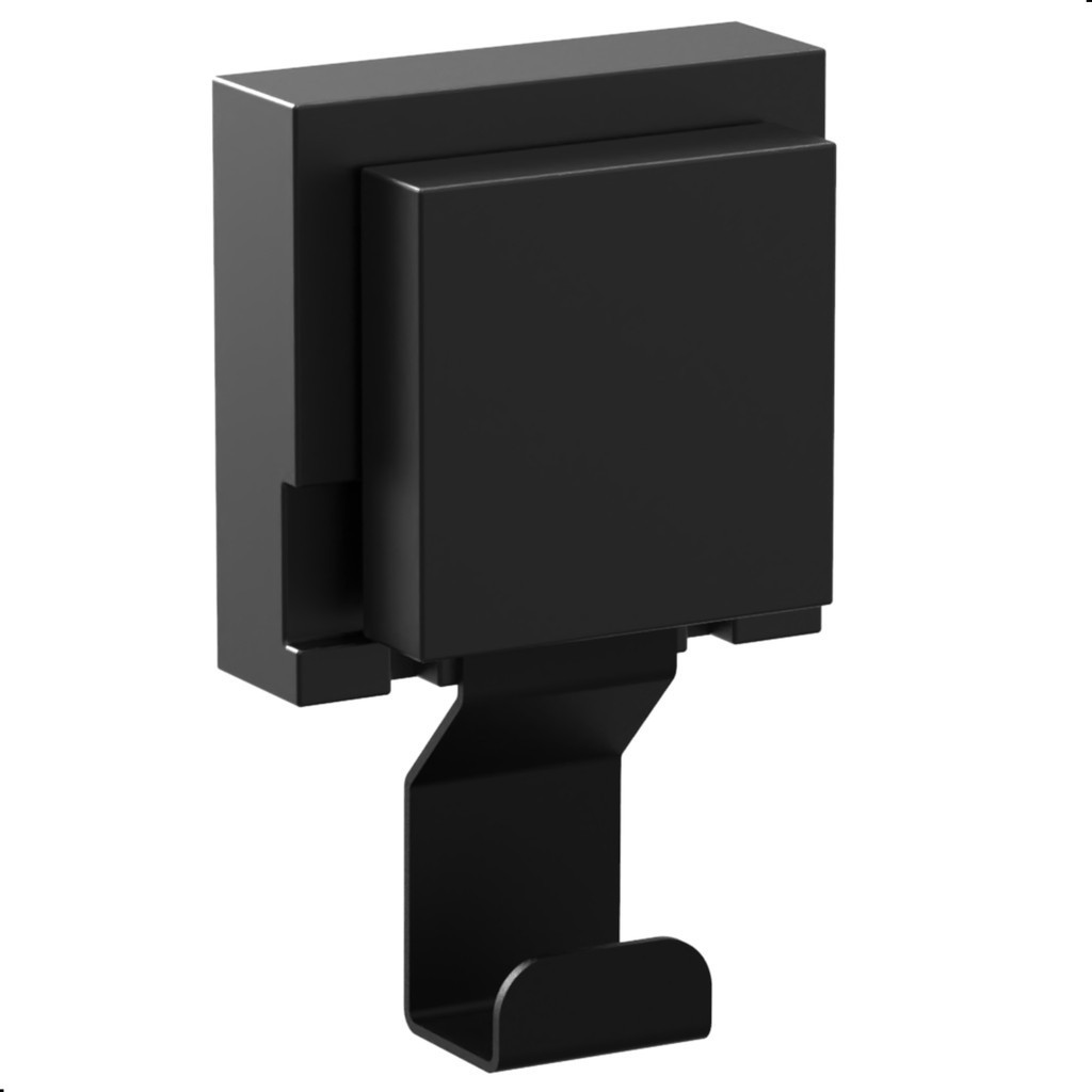 Cabide De Parede Gancho Com Ventosa Preto Max em Oferta na Shopee