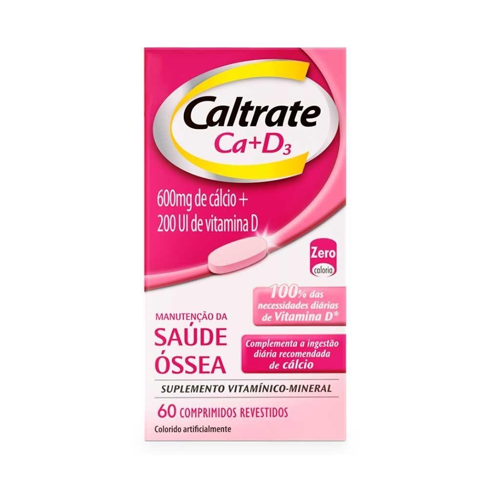 Caltrate Ca 600Mg + D3 200Ui Com 60 Comprimidos Suplemento em Oferta na Shopee