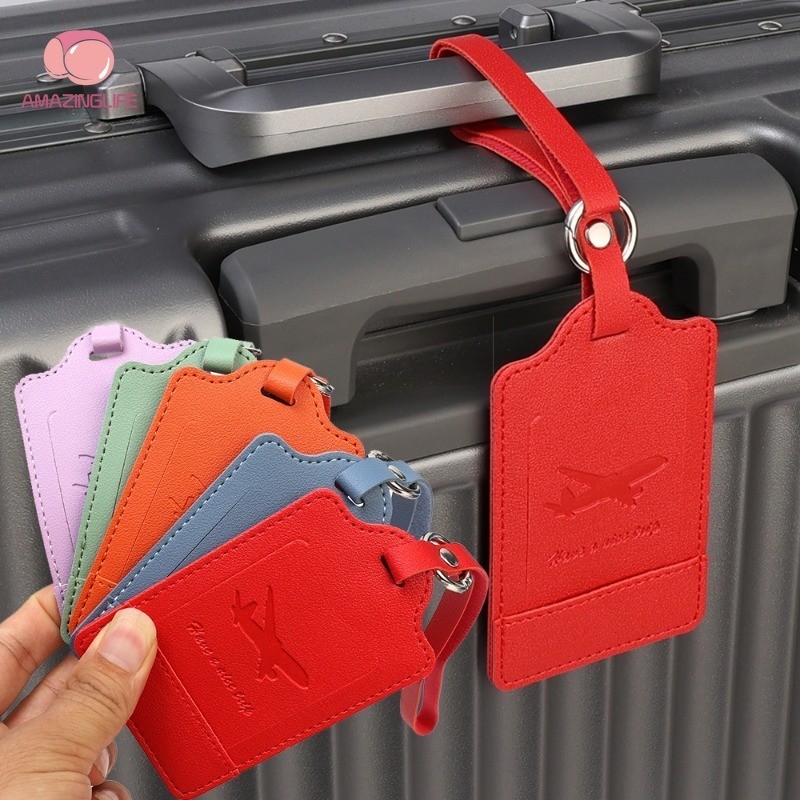 1 PC Fashion Travel Luggage Tag-Etiquetas De Informação De Viagem Mala De Cartão Sólido Simples-Acessórios De Embarque em Oferta na Shopee
