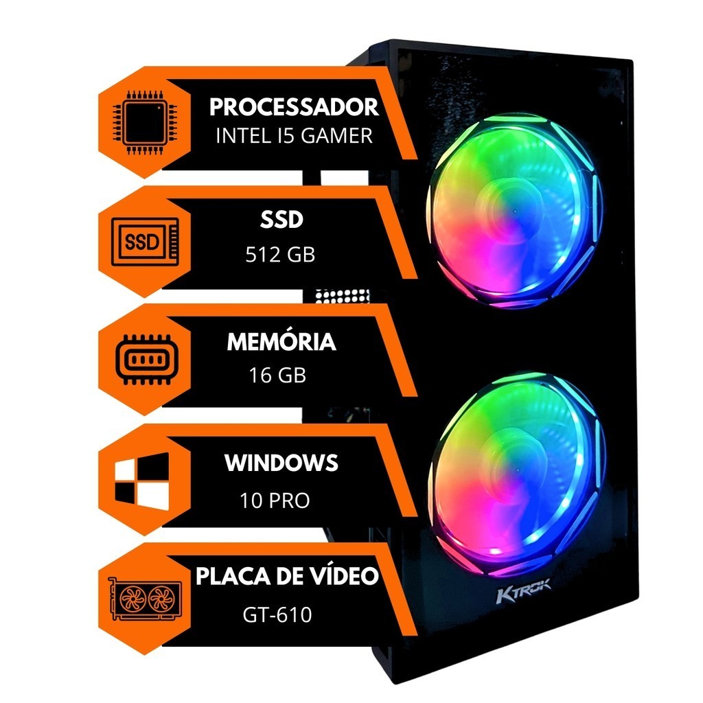 PC Gamer Nostalgic Dreams 3000 jogos I5 16GB Win10Pro Gforce