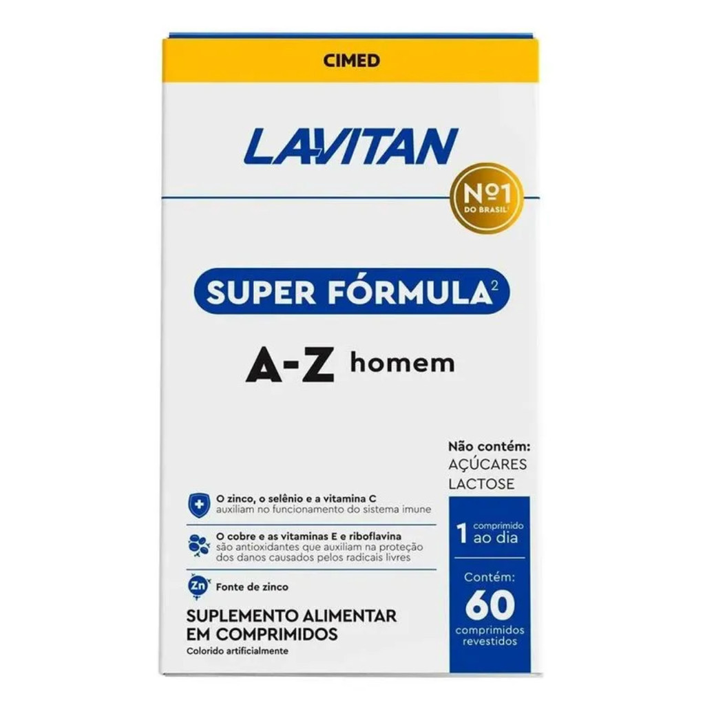 Suplemento Lavitan 5g Homem (super Formula A-z) 60 Cápsulas