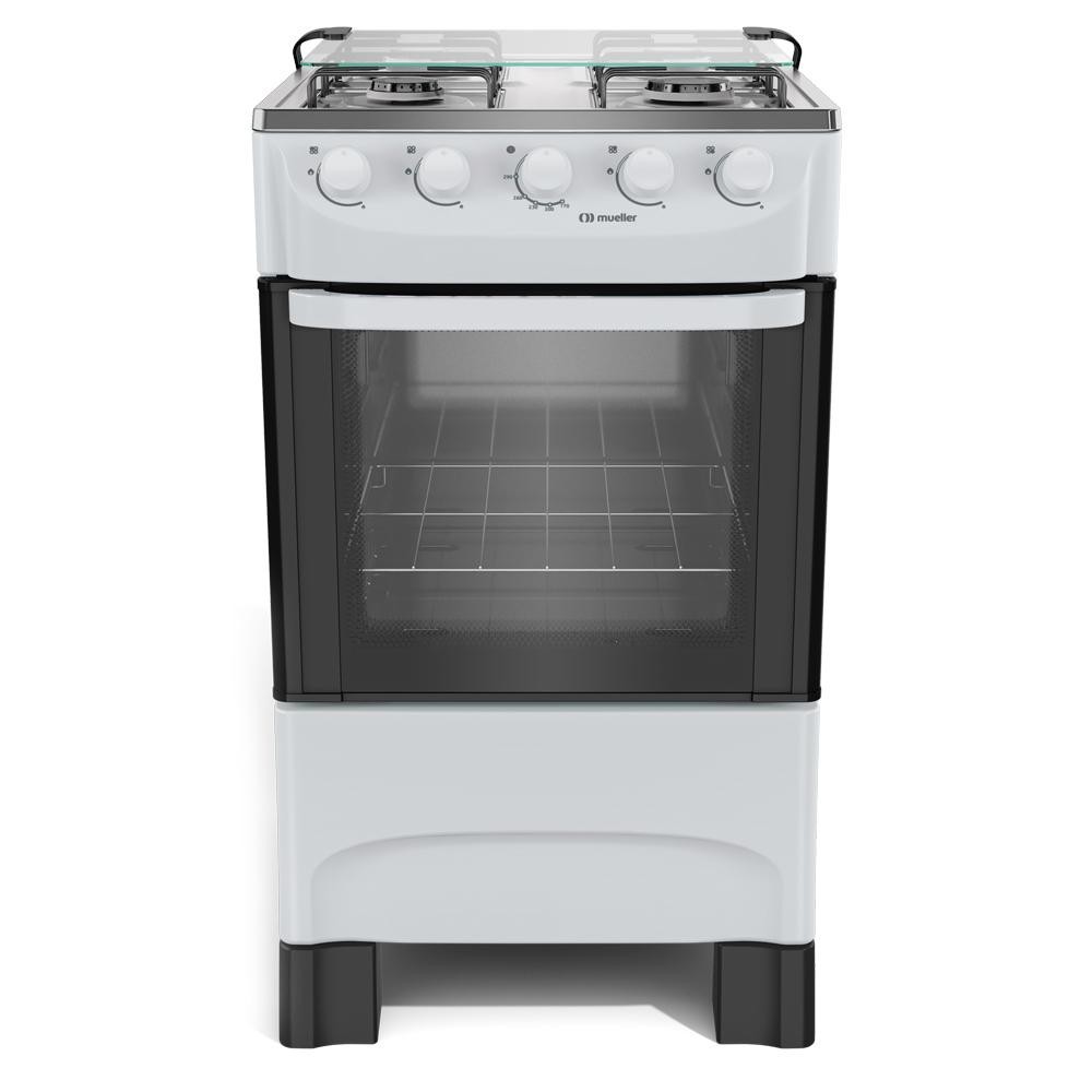 Fogão 4 Bocas a Gás Mueller com Mesa em Aço Inox e Acendimento Manual MFI4BA