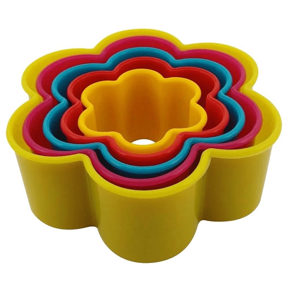 Jogo de Cortadores Flor Yangzi Carol 5 pçs 19646 em Oferta na Shopee