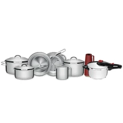 Jogo Panelas Tramontina Solar Inox 7 Peças Fundo Triplo