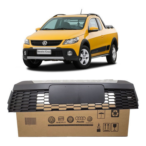 Grade Central Do Parachoque Saveiro Cross G5 Original Vw em Oferta na Shopee