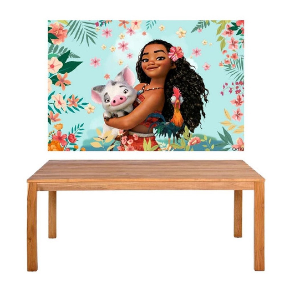 Painel Moana Festa Banner 100x60cm #1