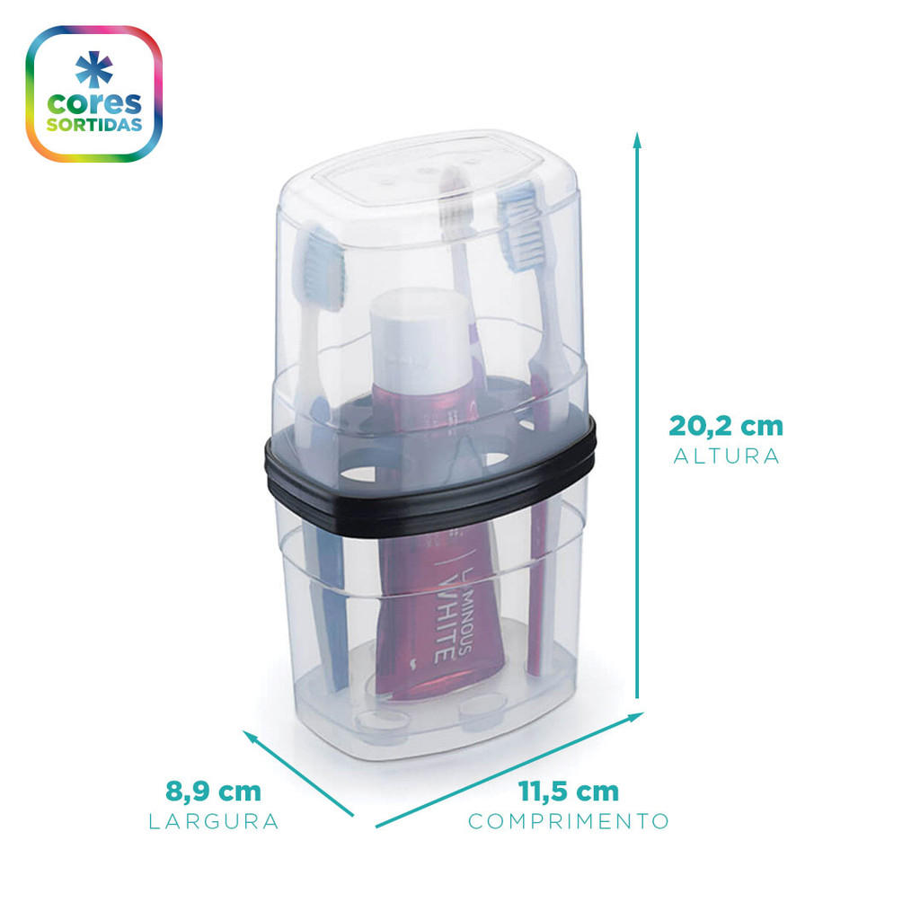 PORTA ESCOVA COM TAMPA