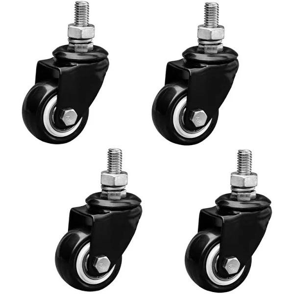 4 Unidades Rodízio 2'' Polegadas Espiga Sem Trava Capacidade De Carga 50kg (6509)