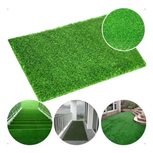 Placa Grama Sintética Decorativa 60x40cm Parede Verde Jardim