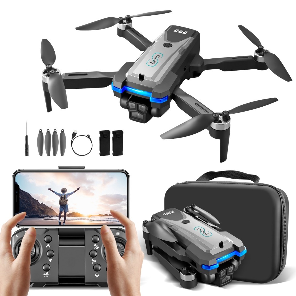 Drone S8s Pro Max Motor Brushless Camera Hd 4k 2 Baterias