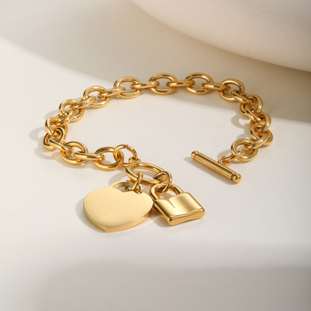 Vnox Love Heart & Lock Pingente Pulseira Colar Para Mulheres, Personalize Fotos De Texto Personalizadas, Joias Signifi · foto 2