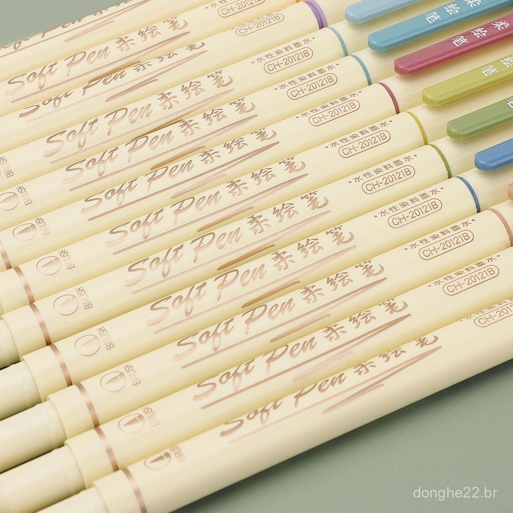 Canetas de Desenho Artístico Lápis de Ponta Macia Canetas Coloridas Conjunto Manual de Desenho Estudante Beleza Quatro E