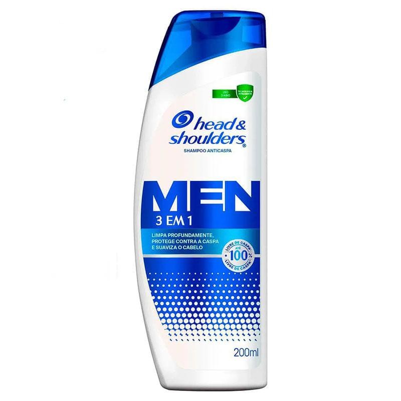 Shampoo Anticaspa Head&Shoulders Men 3 em 1 200ml em Oferta na Shopee
